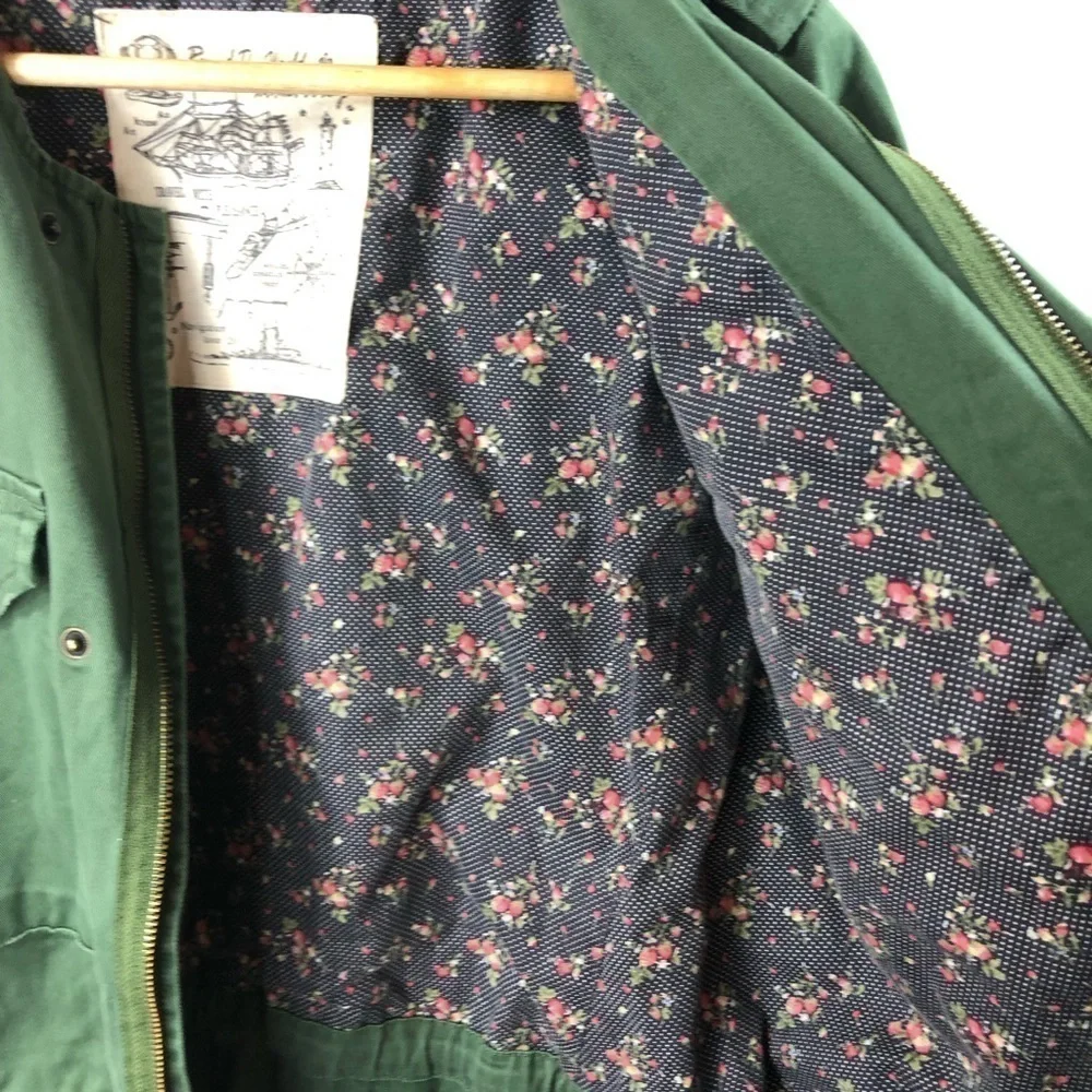 Ochirly Utility Jacket Flight Military Cargo Sz M Army Green Grunge Punk Trench - Picture 8 of 16